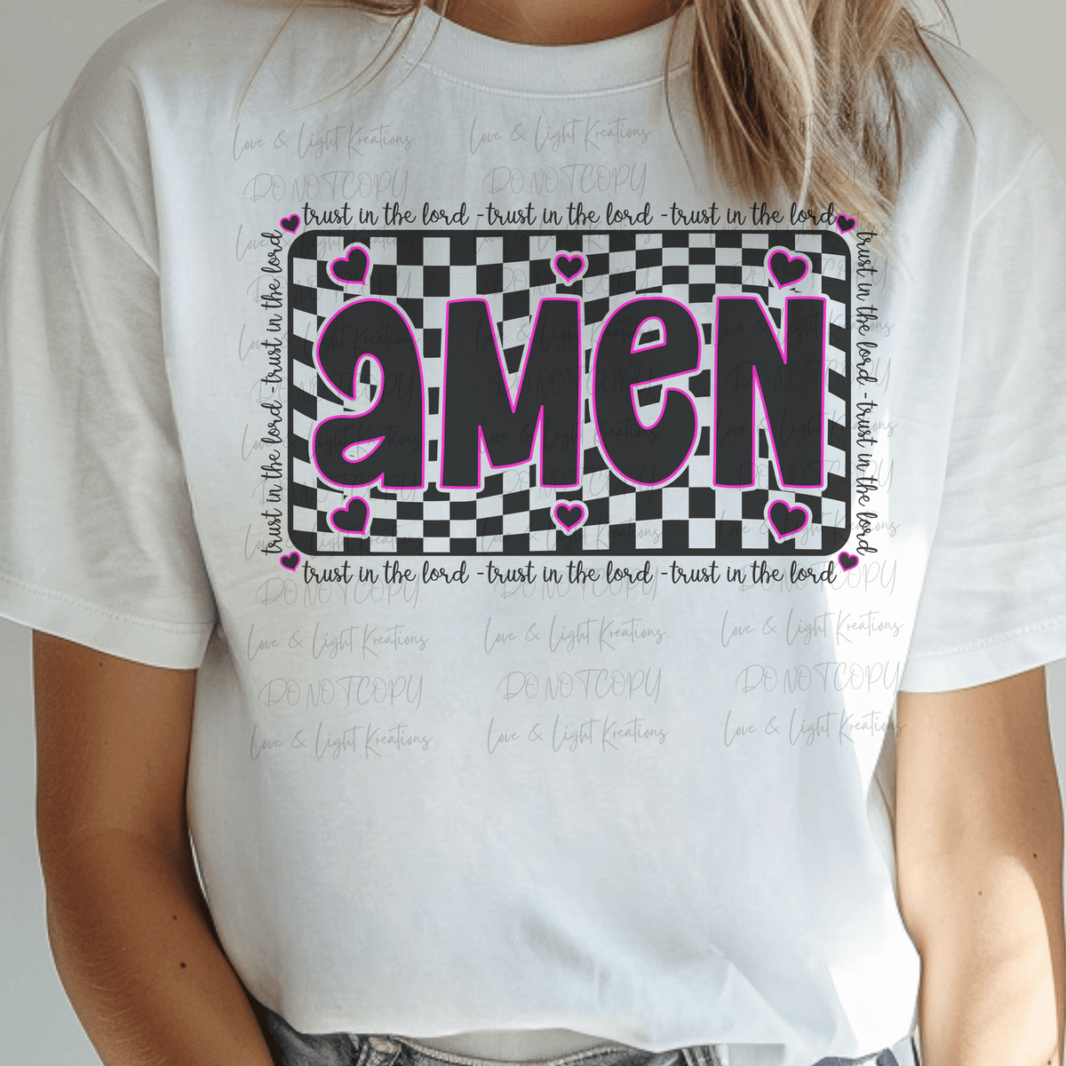 Trust in the Lord Checkered Amen