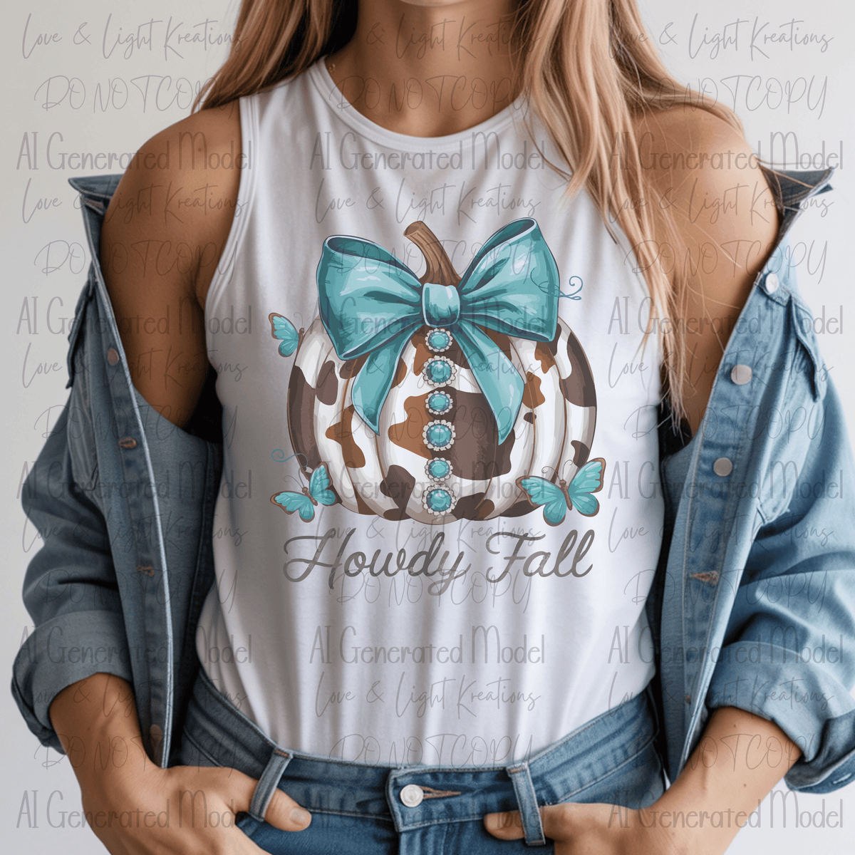 Turquoise Bow Pumpkin