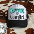 Turquoise Leopard Cowgirl