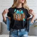 Turquoise and Pattern Western Pumpkin