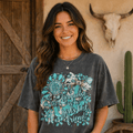 Turquoise is a Girl's Best Friend with Bows and Jewelry