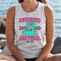 Unhinged and Feral Moms Club Pink and Checker Distressed