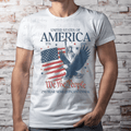 United States of America We the People with Flag, Eagle, and Statue 4th of July