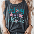 Victory in Jesus Bright Color and Pink Stars