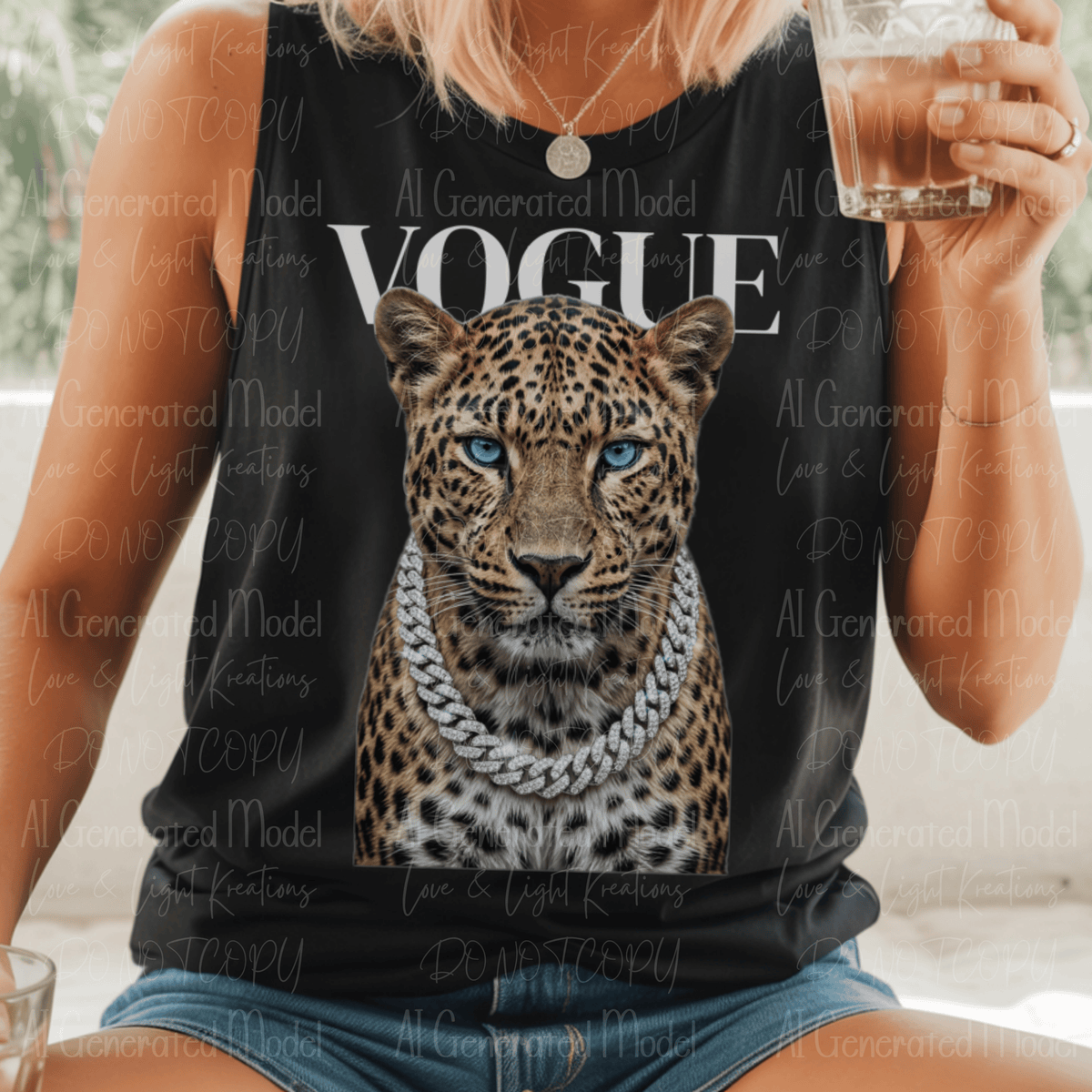 Vogue Leopard Necklace White