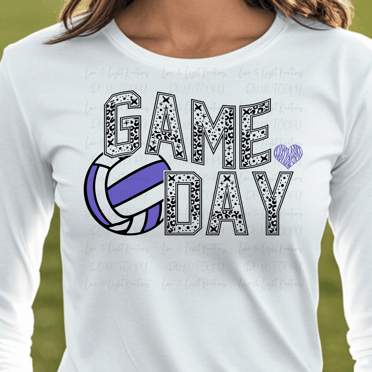 Volleyball Game Day Purple