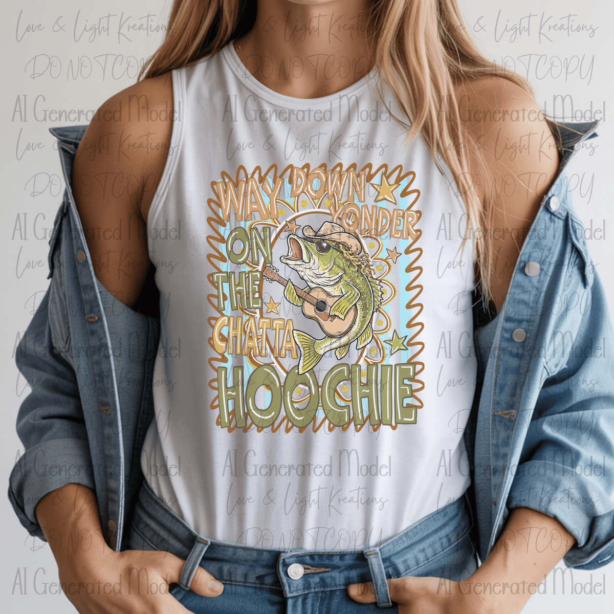 Way Down Yonder on the Chatta Hoochie Cowboy Fish Playing Guitar