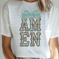 Western Amen with Brown and Turquoise Coquette Bow