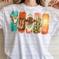 Western Stripes Orange and Turquoise