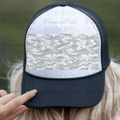 White Camo Hat Background