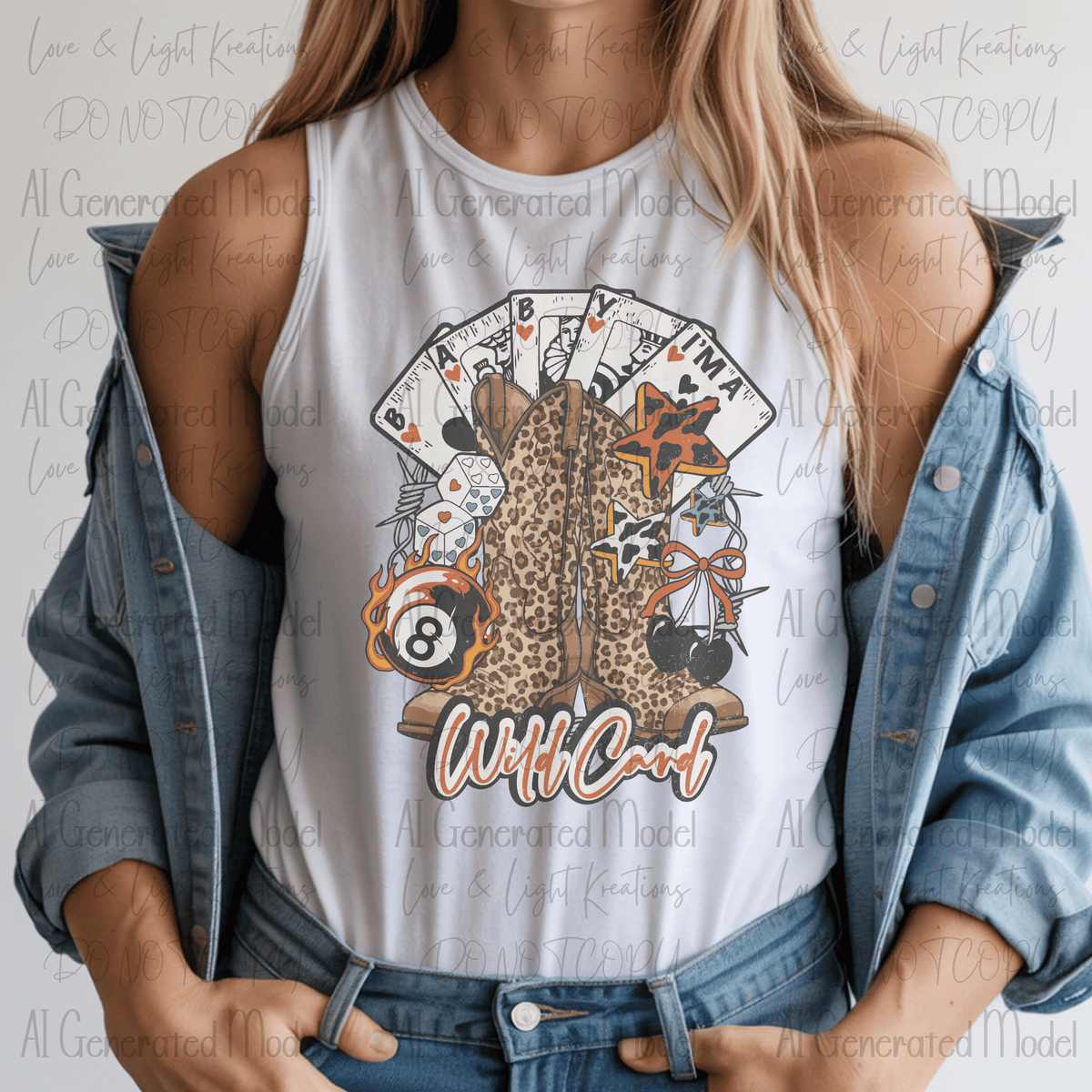 Wild Card Leopard Print Boots Cards Edgy Western