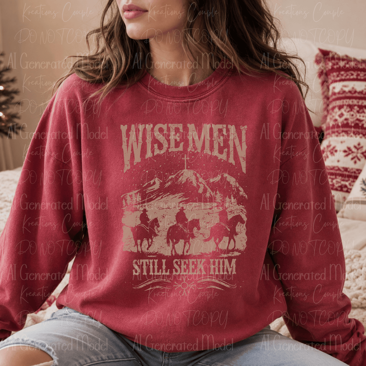 Wise Men Still Seek Him Cowboy Christmas Tan