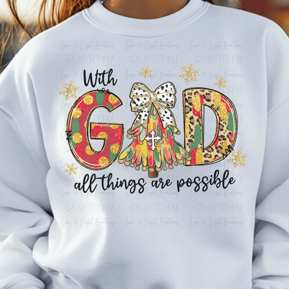 With God All Things are Possible Christmas Tree