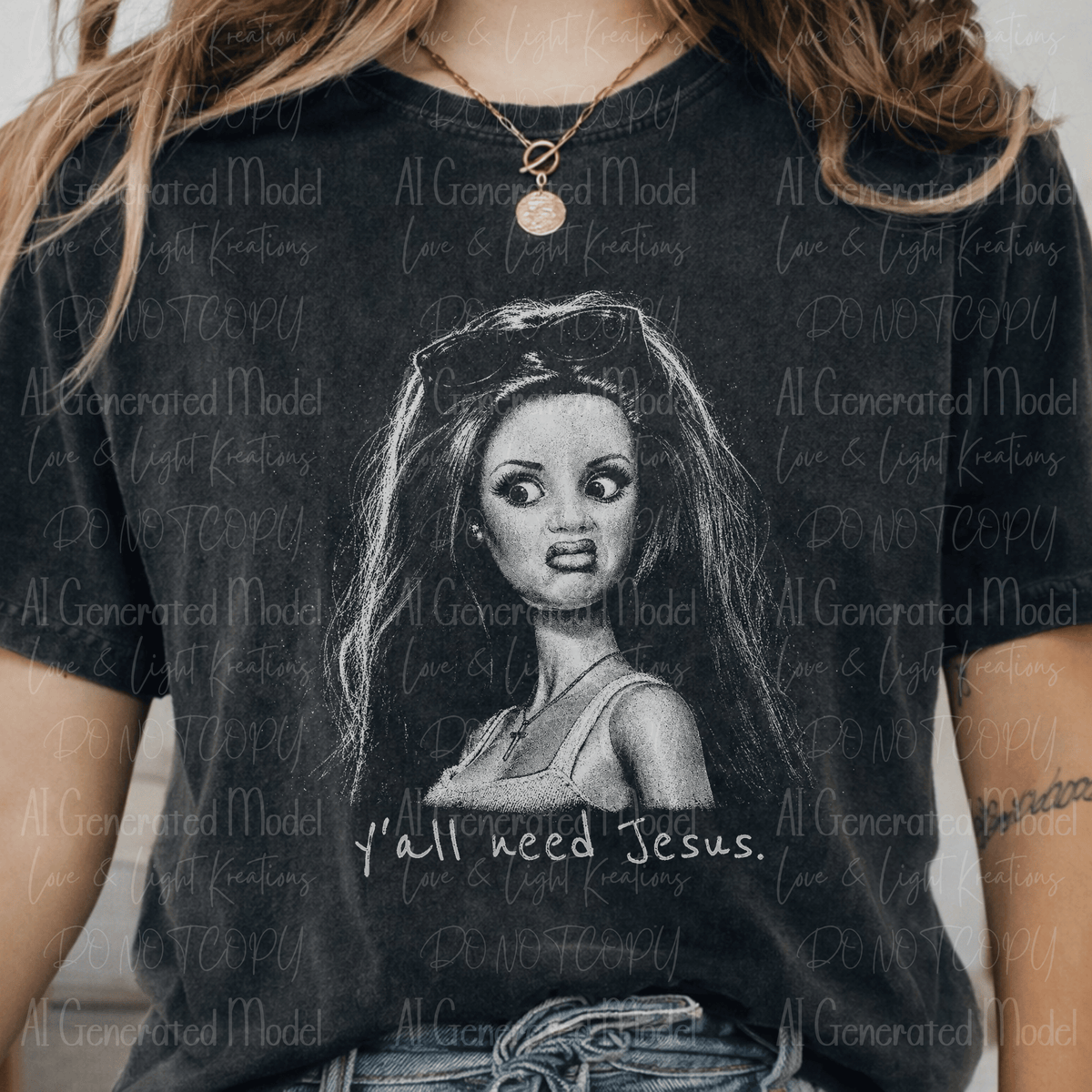 Y'all Need Jesus Halftone