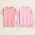 Kreations Couple Blossom / Light Pink paired blank tee and sweatshirt color reference