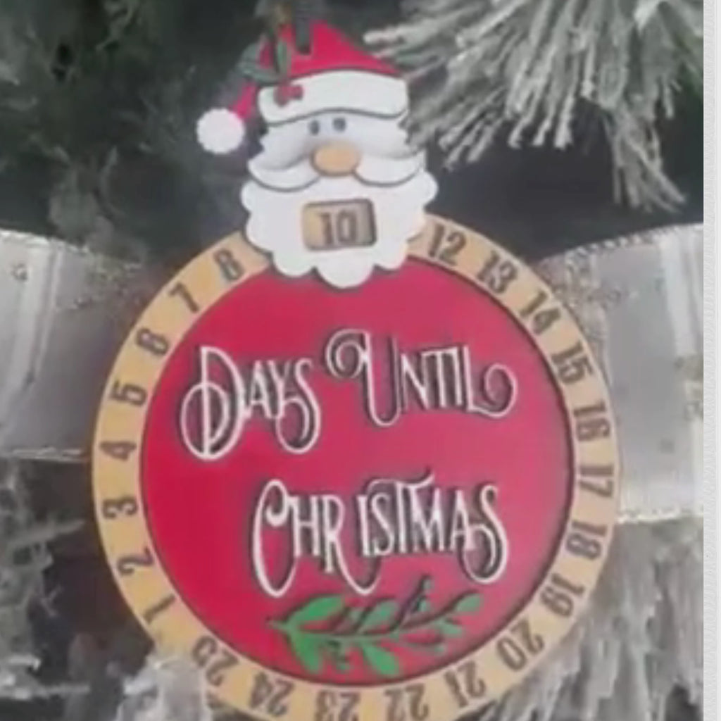 Santa Countdown to Christmas Ornament